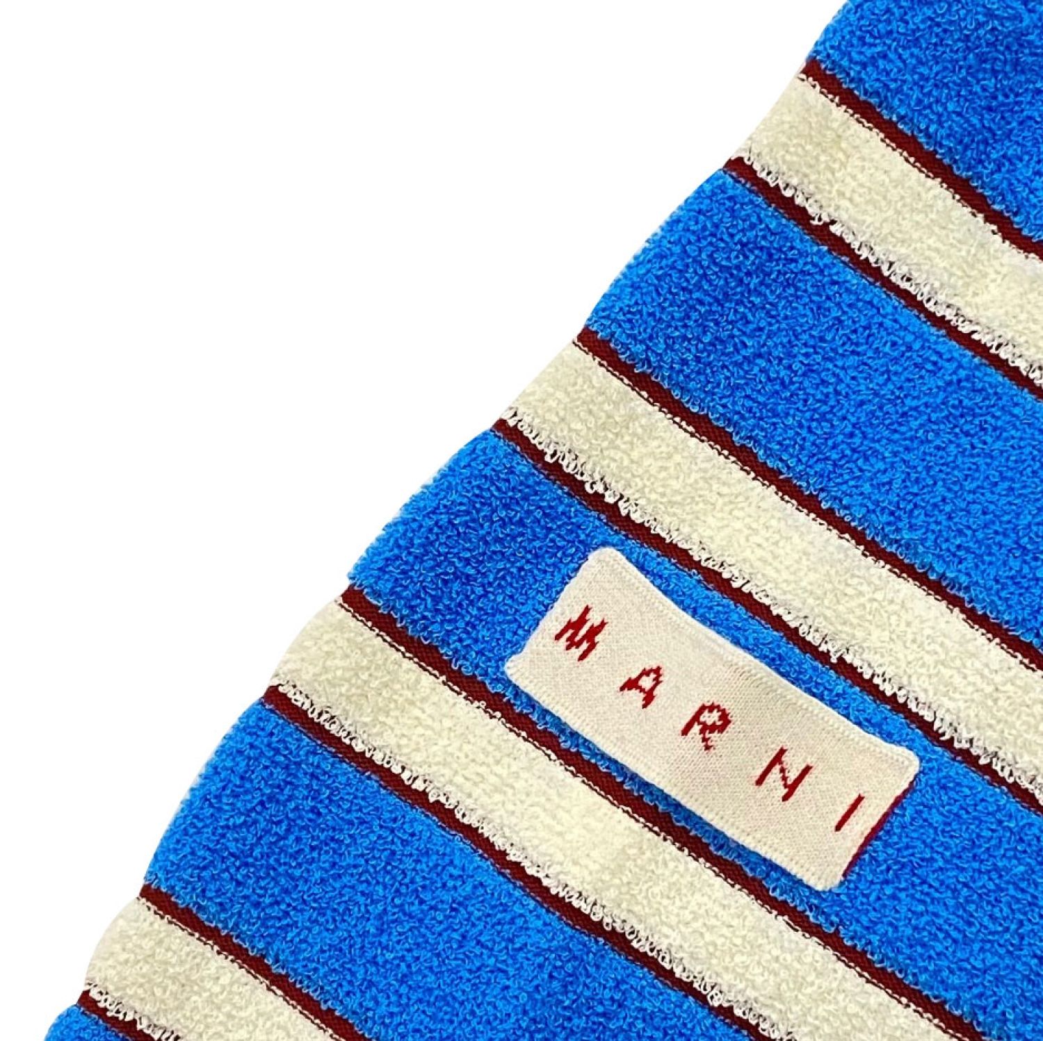 MARNI STRIPED TERRY KNIT HOODIE