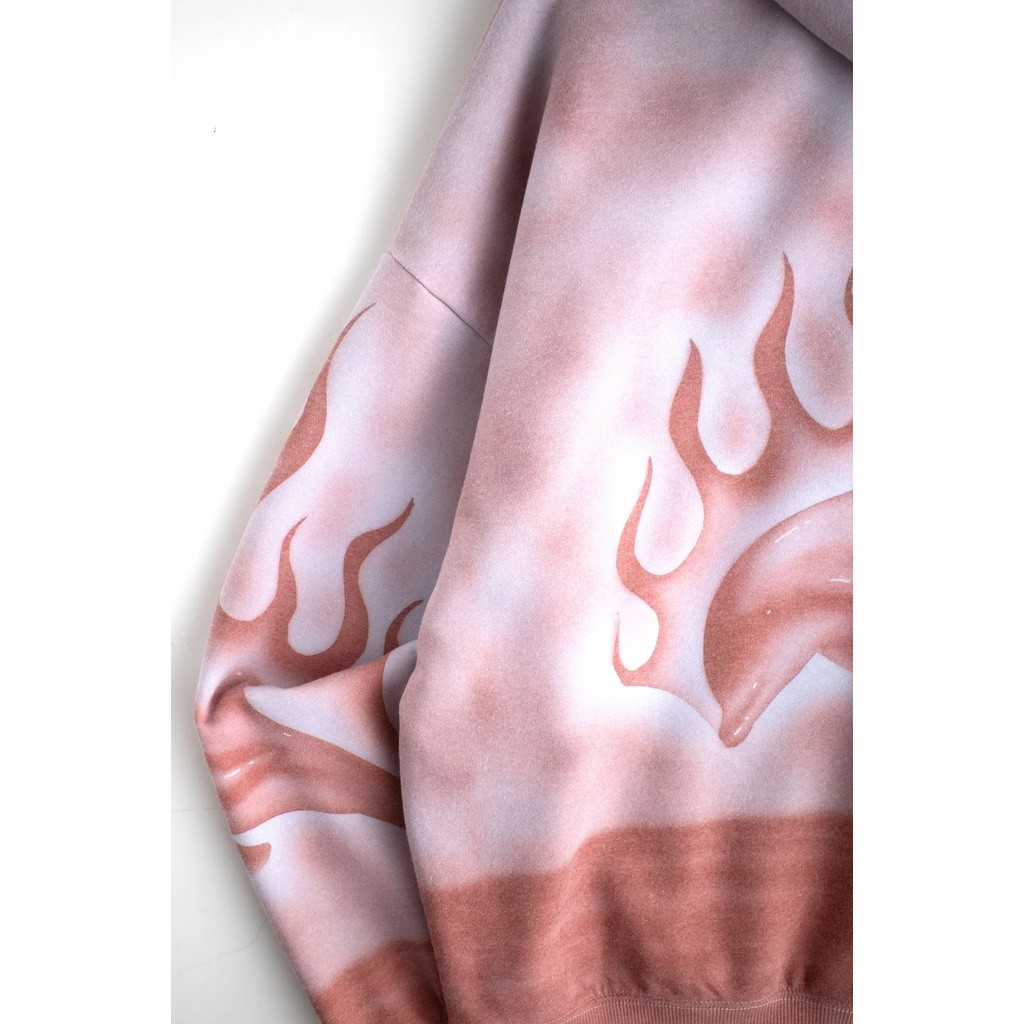 JUNGLES FLAMING DOLPHIN AIRBRUSH HOODIE