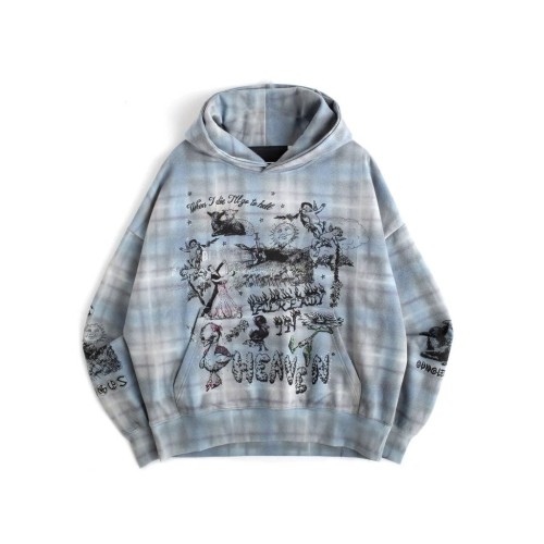 JUNGLES ALREADY IN HEAVEN PLAID HOODIE