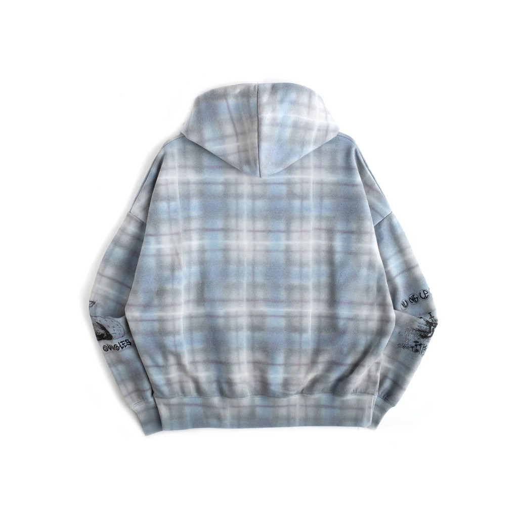JUNGLES ALREADY IN HEAVEN PLAID HOODIE