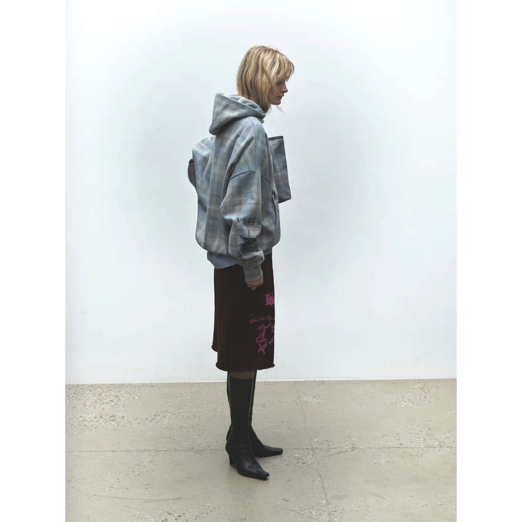 JUNGLES ALREADY IN HEAVEN PLAID HOODIE