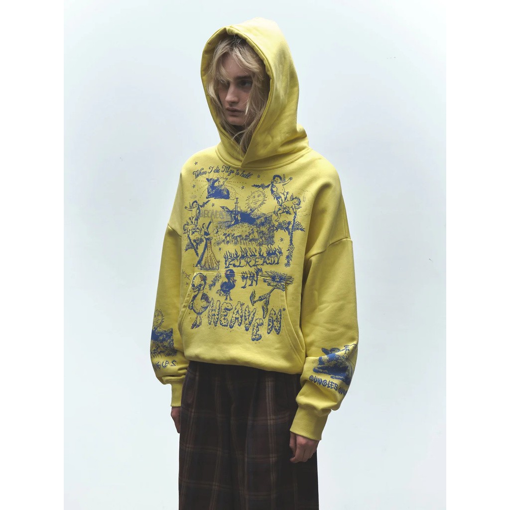 JUNGLES ALREADY IN HEAVEN PLAID HOODIE