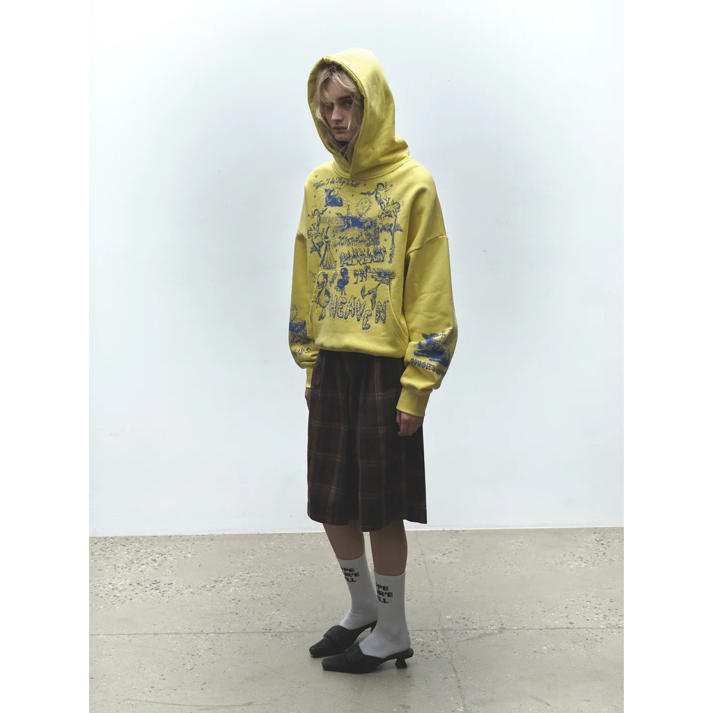JUNGLES ALREADY IN HEAVEN PLAID HOODIE
