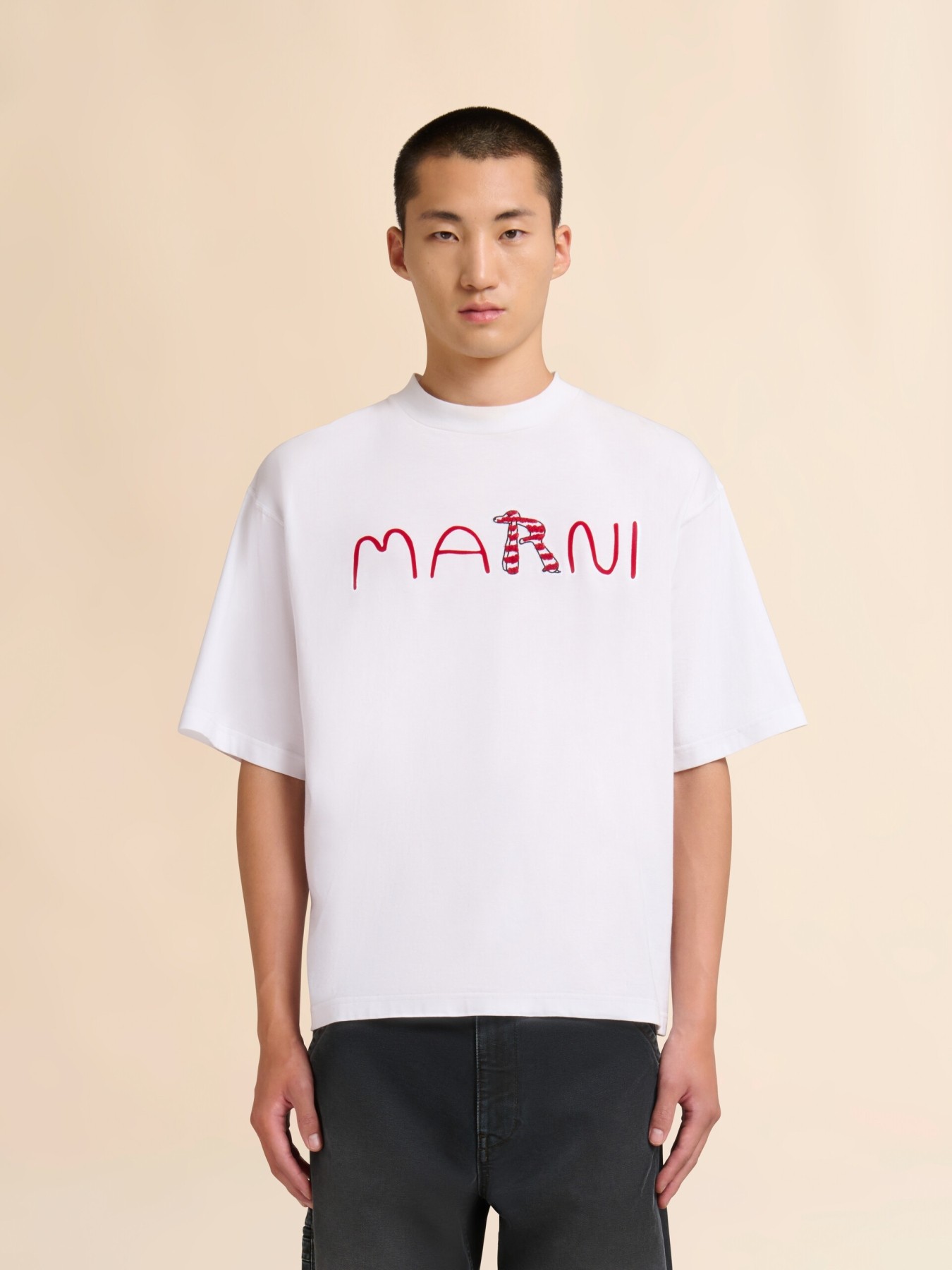 MARNI ANIMAL ALPHABET LOGO TEE