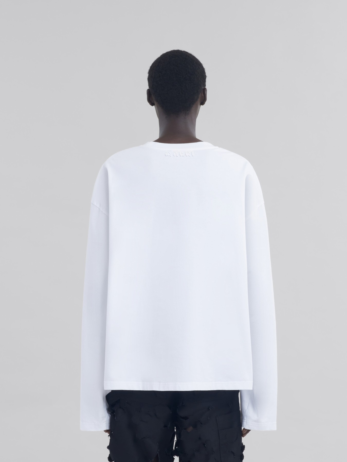 MARNI WHITE ORGANIC COTTON OVERSIZED T-SHIRT