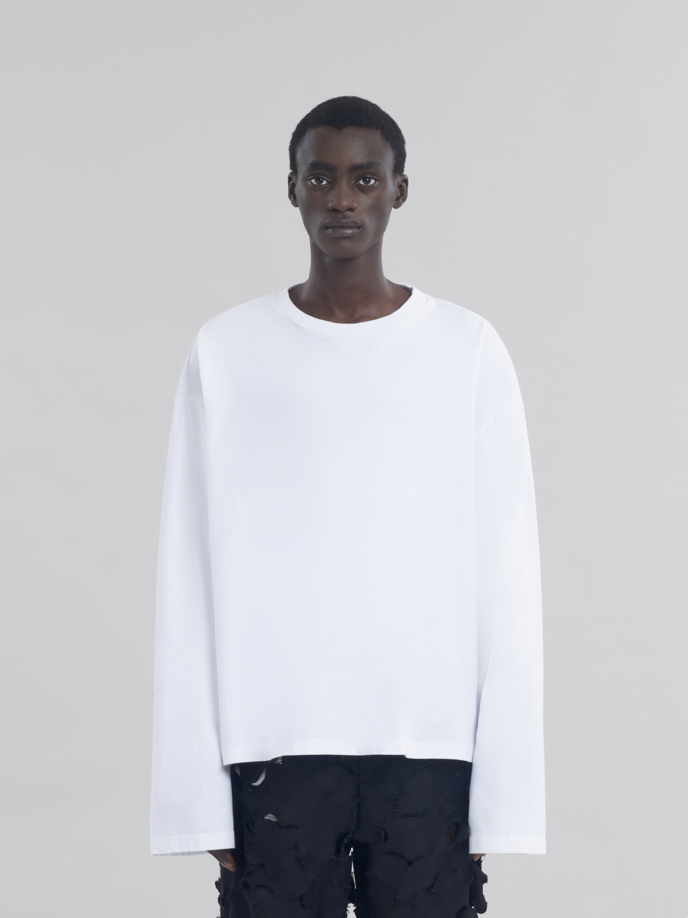 MARNI WHITE ORGANIC COTTON OVERSIZED T-SHIRT