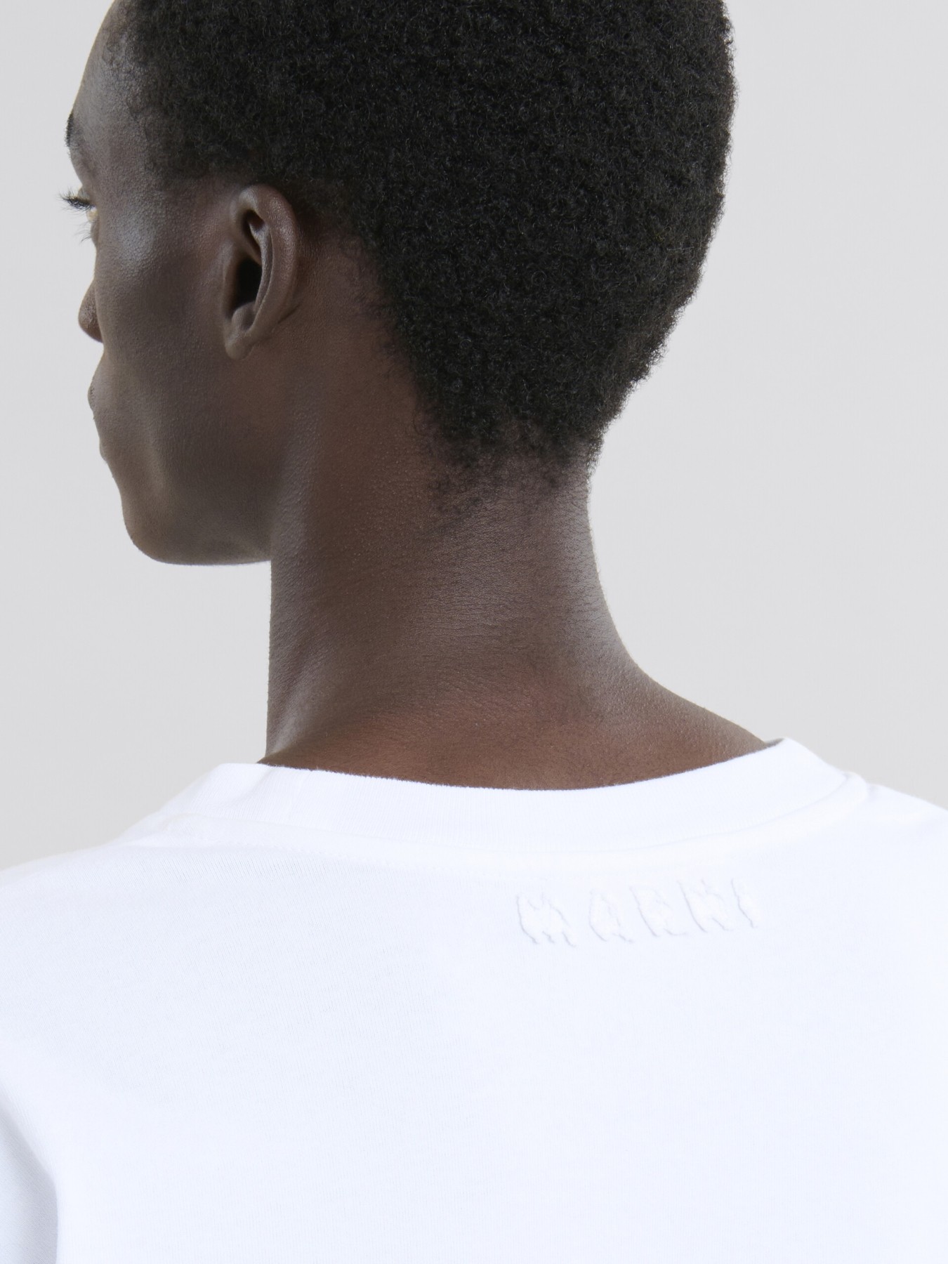 MARNI WHITE ORGANIC COTTON OVERSIZED T-SHIRT