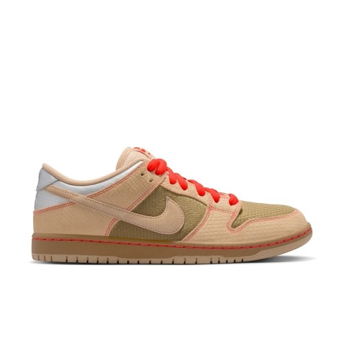 NIKE SB DUNK LOW “SOM TUM” NATURAL BEIGE/LIGHT BROWN/BLAZE ORANGE