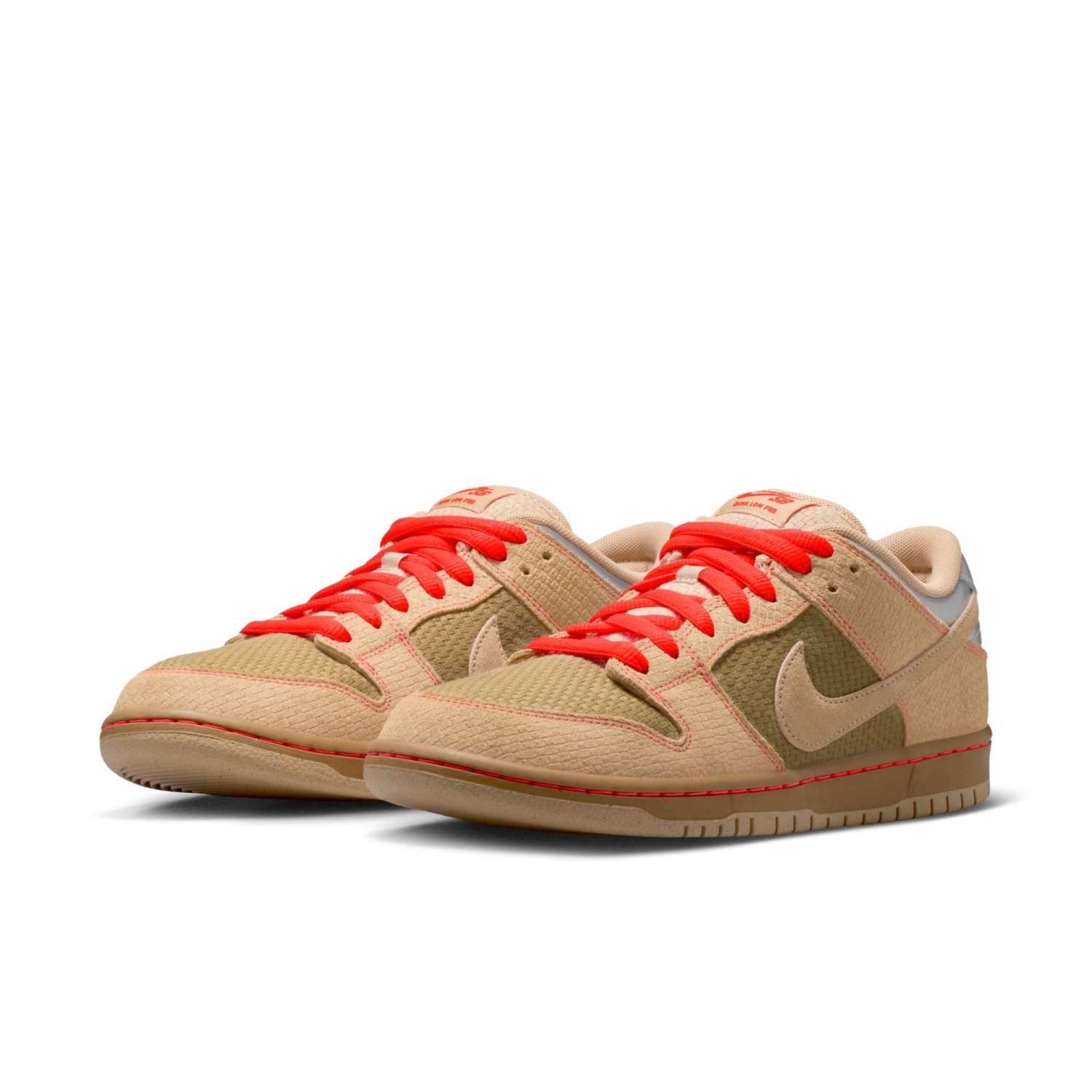 NIKE SB DUNK LOW “SOM TUM” NATURAL BEIGE/LIGHT BROWN/BLAZE ORANGE