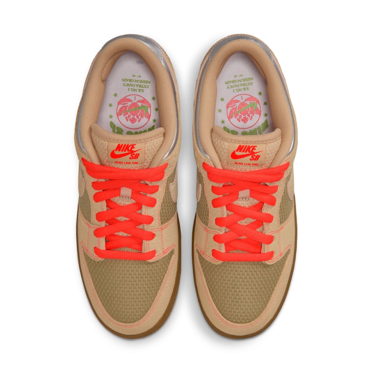 NIKE SB DUNK LOW “SOM TUM” NATURAL BEIGE/LIGHT BROWN/BLAZE ORANGE