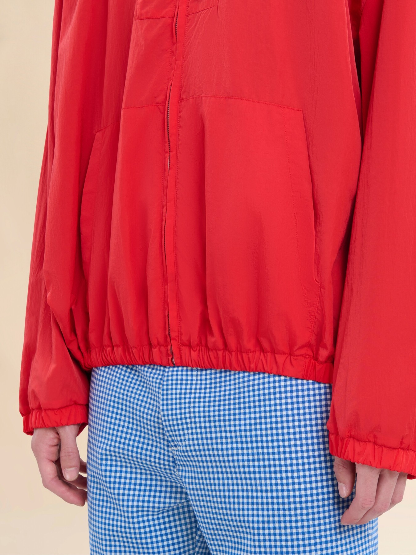 MARNI CRINKLED NYLON HOODED JACKET