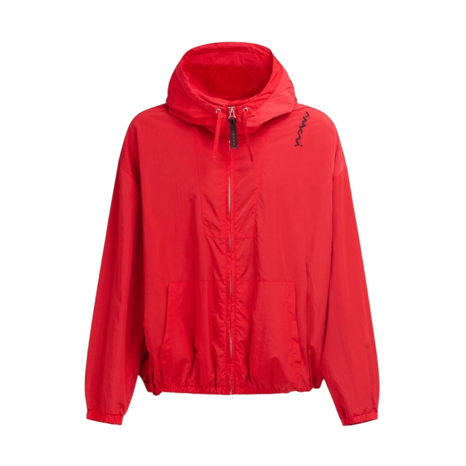 MARNI CRINKLED NYLON HOODED JACKET