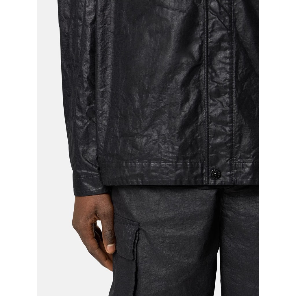 STONE ISLAND ORGANIC-LOOK NYLON PANAMA-TC SHIRT