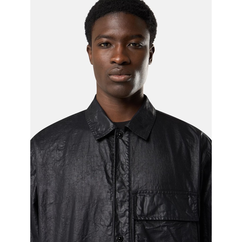 STONE ISLAND ORGANIC-LOOK NYLON PANAMA-TC SHIRT