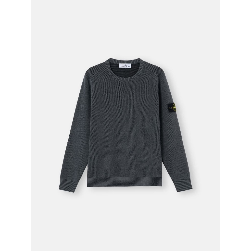 STONE ISLAND PLATED RIB COTTON BOUCLÉ KNIT