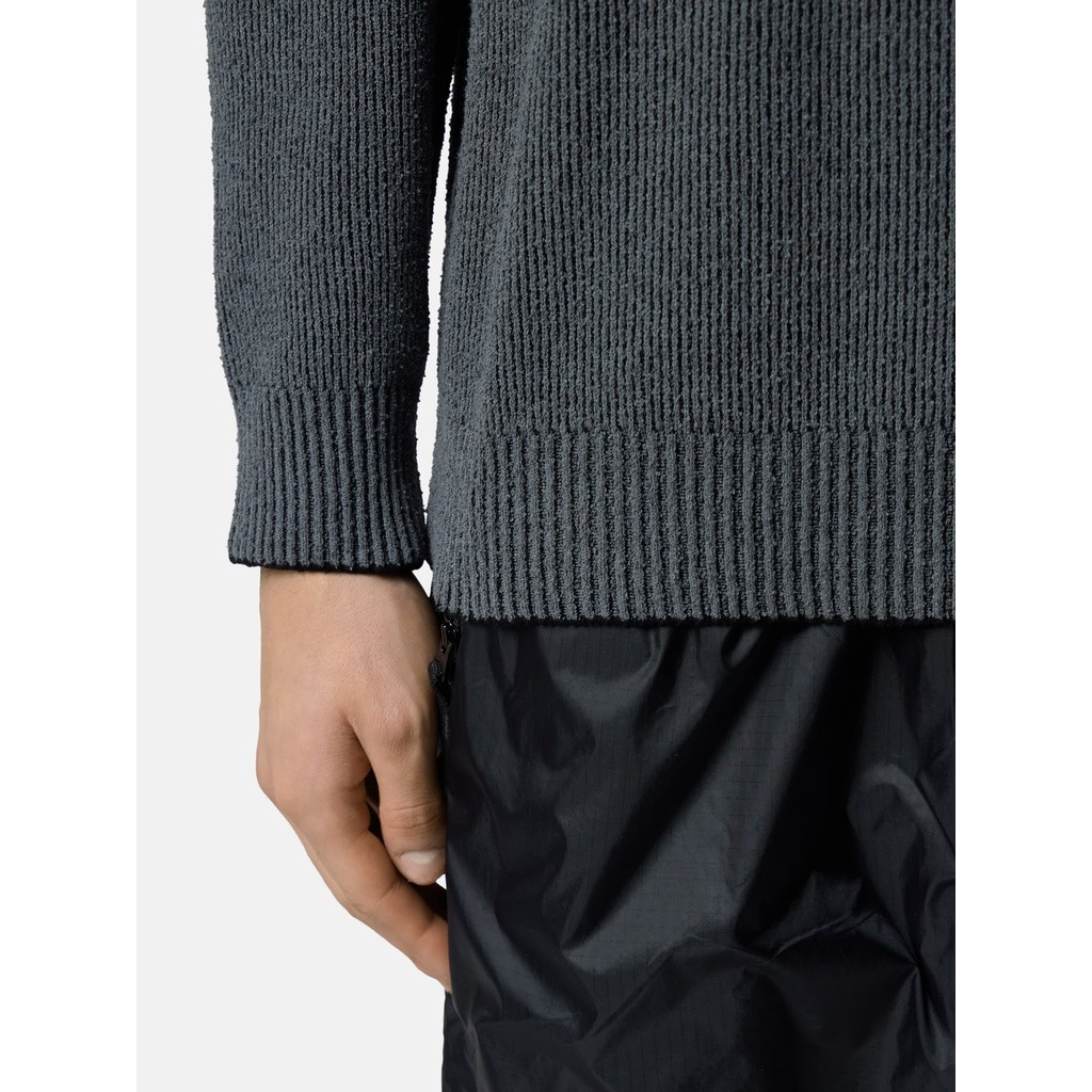 STONE ISLAND PLATED RIB COTTON BOUCLÉ KNIT