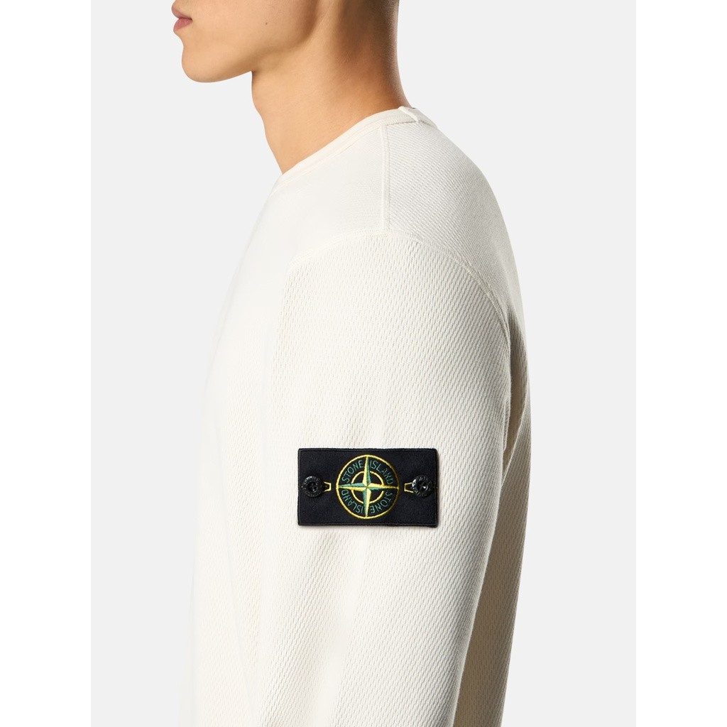 STONE ISLAND MESH STITCH ORGANIC COTTON FLEECE
