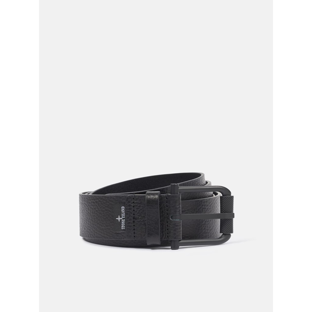 STONE ISLAND TUMBLED LEATHER BELT