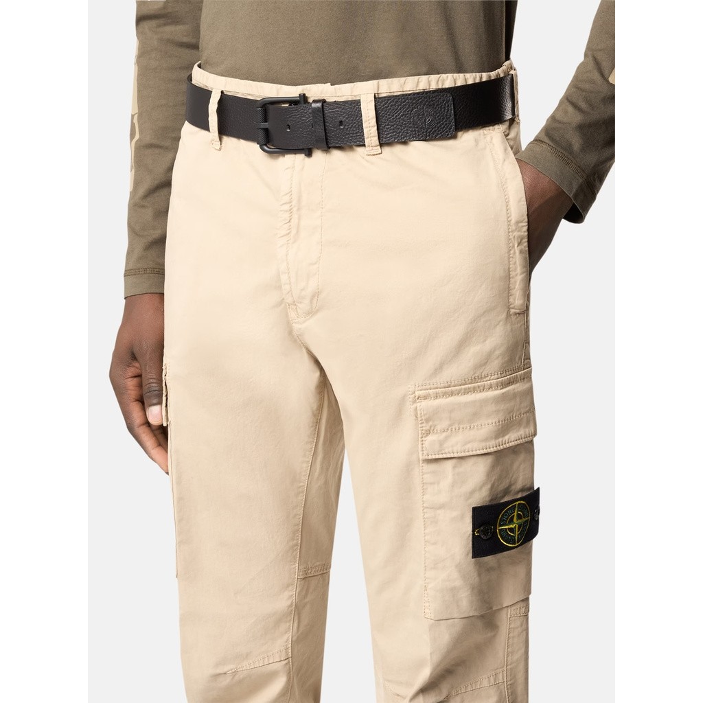 STONE ISLAND TUMBLED LEATHER BELT