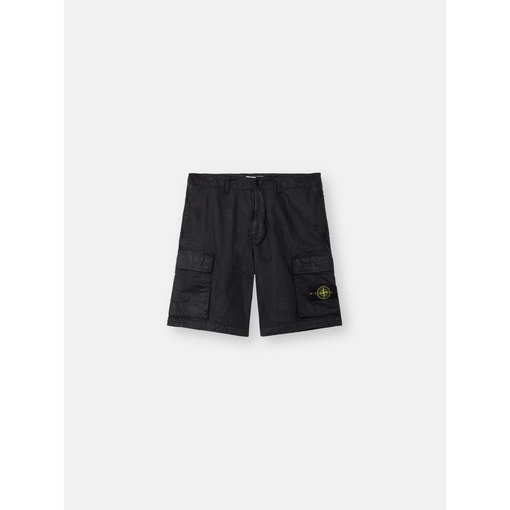 STONE ISLAND ORGANIC-LOOK NYLON PANAMA-TC SHORT
