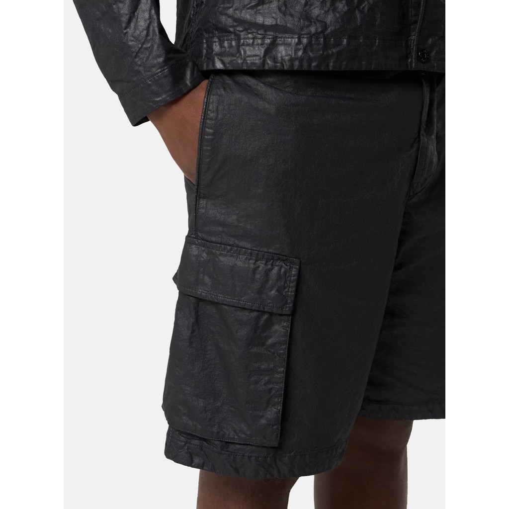 STONE ISLAND ORGANIC-LOOK NYLON PANAMA-TC SHORT