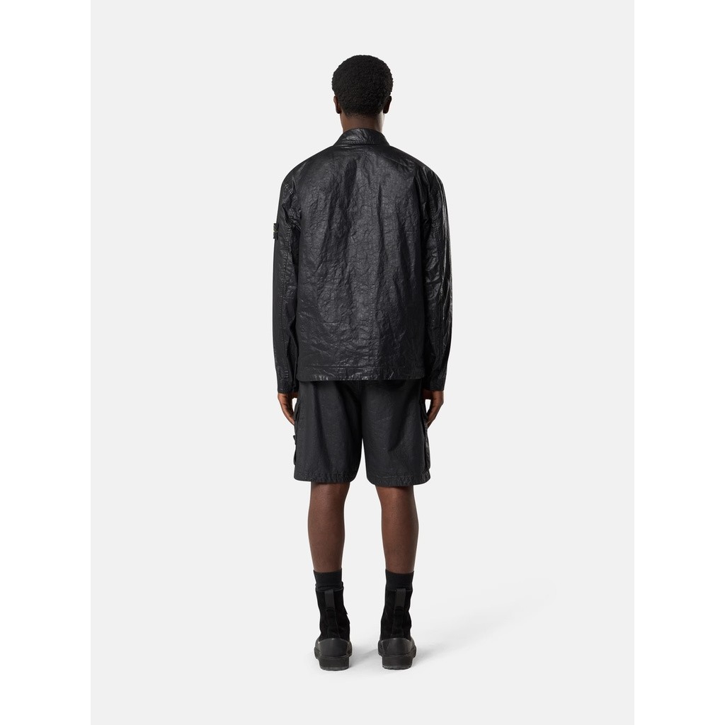 STONE ISLAND ORGANIC-LOOK NYLON PANAMA-TC SHORT