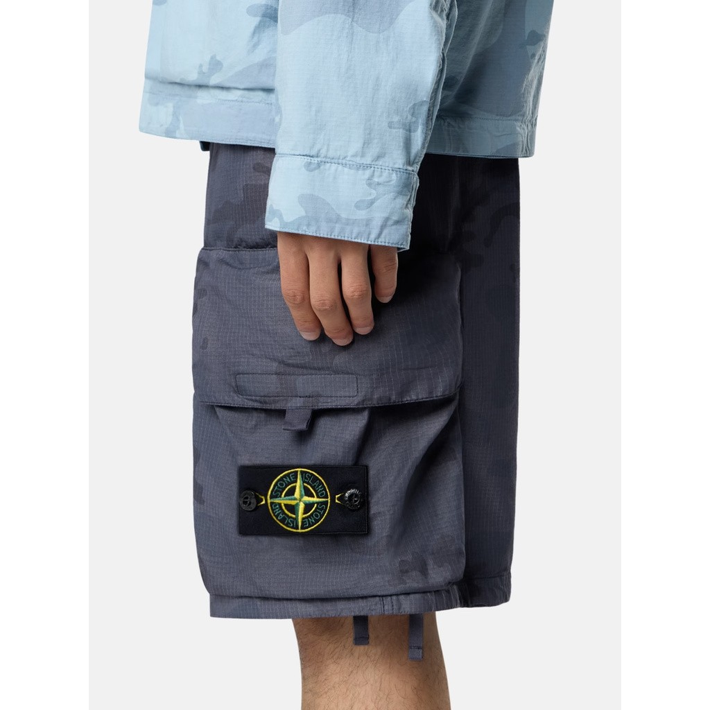 STONE ISLAND FADED CAMO RIPSTOP-TC SHORTS
