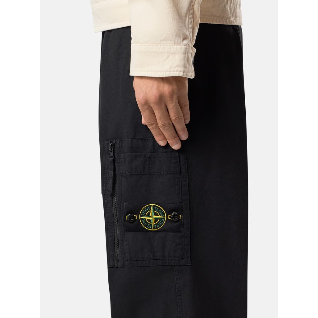 STONE ISLAND TROUSERS ORGANIC COTTON RIPSTOP