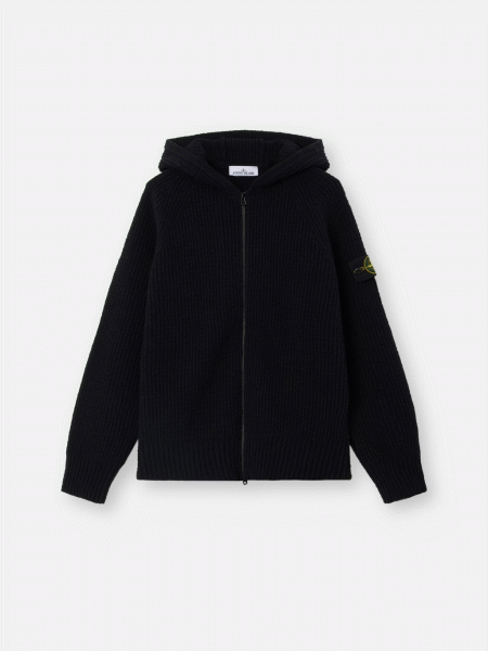 STONE ISLAND FULL RIB COTTON BOUCLÉ HOODIE