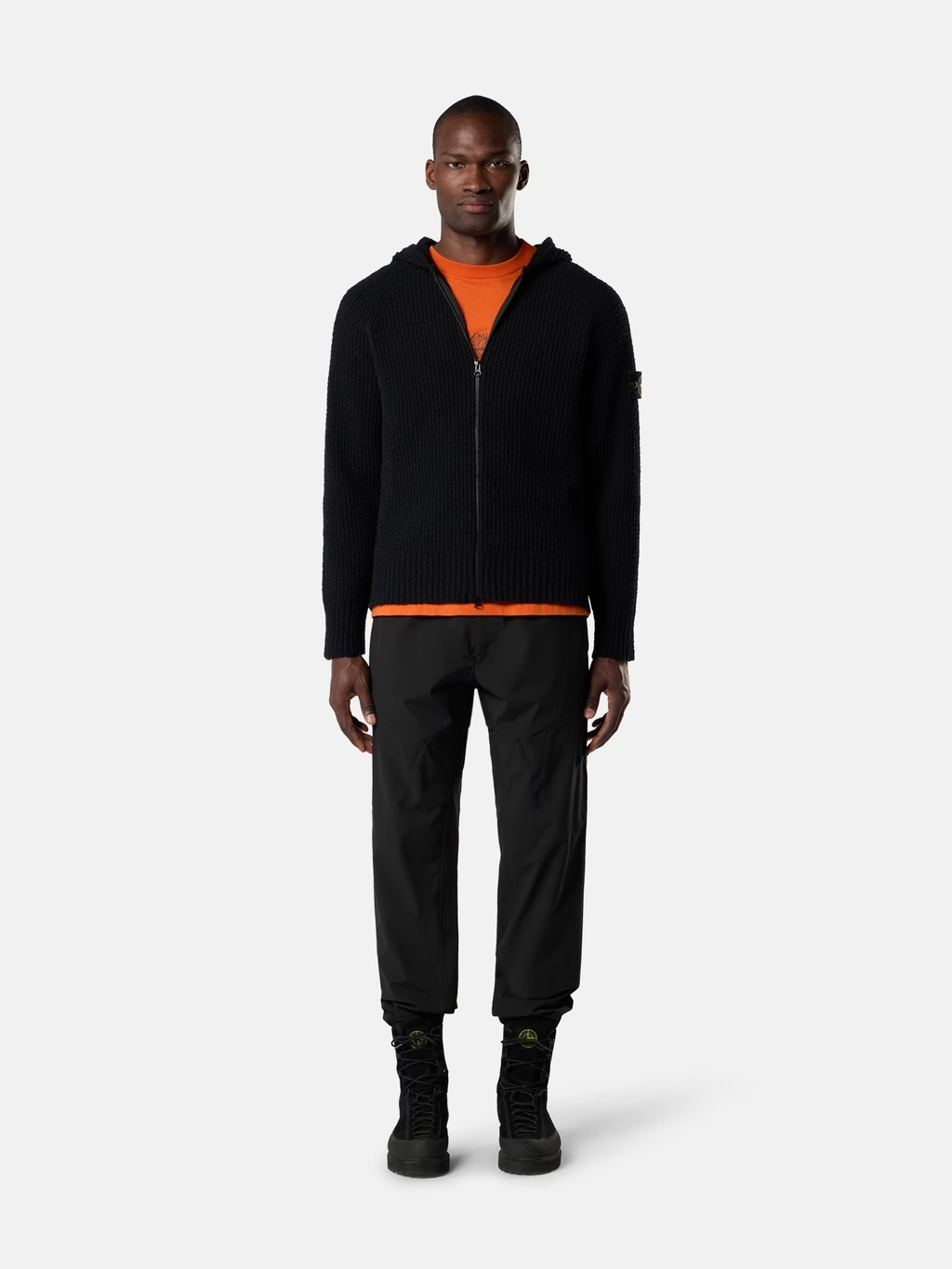 STONE ISLAND FULL RIB COTTON BOUCLÉ HOODIE