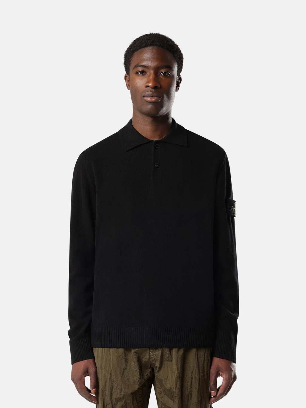 STONE ISLAND LIGHT RWS GEELONG WOOL L/S POLO