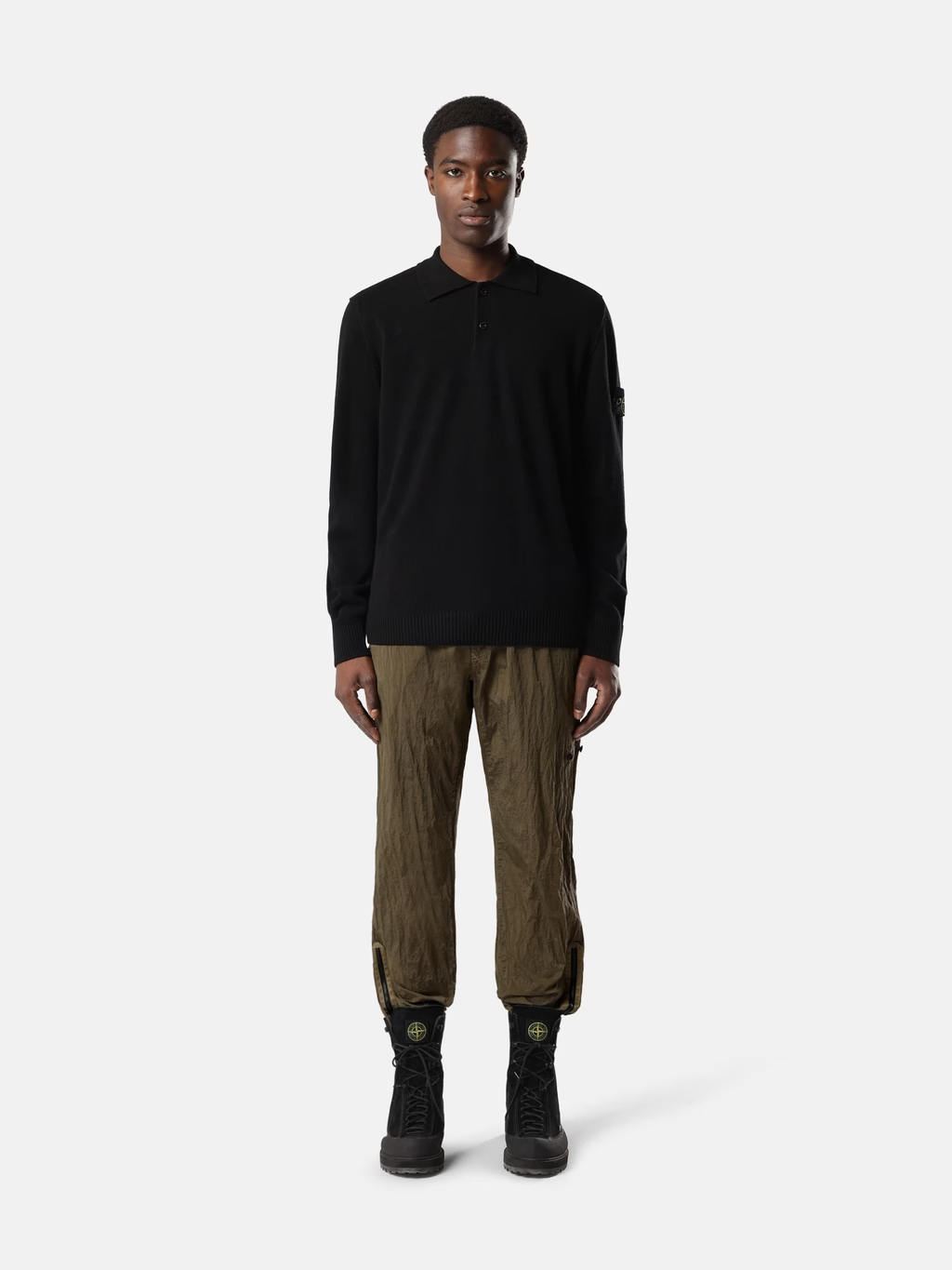 STONE ISLAND LIGHT RWS GEELONG WOOL L/S POLO