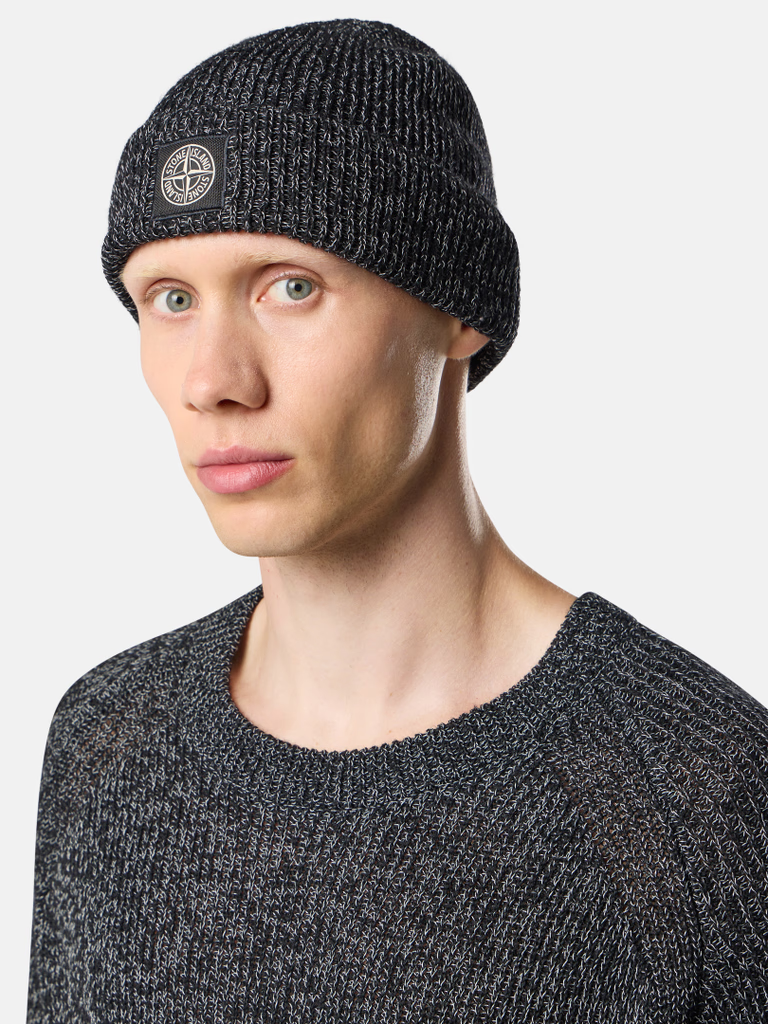 STONE ISLAND KNIT REFLECTIVE BEANIE
