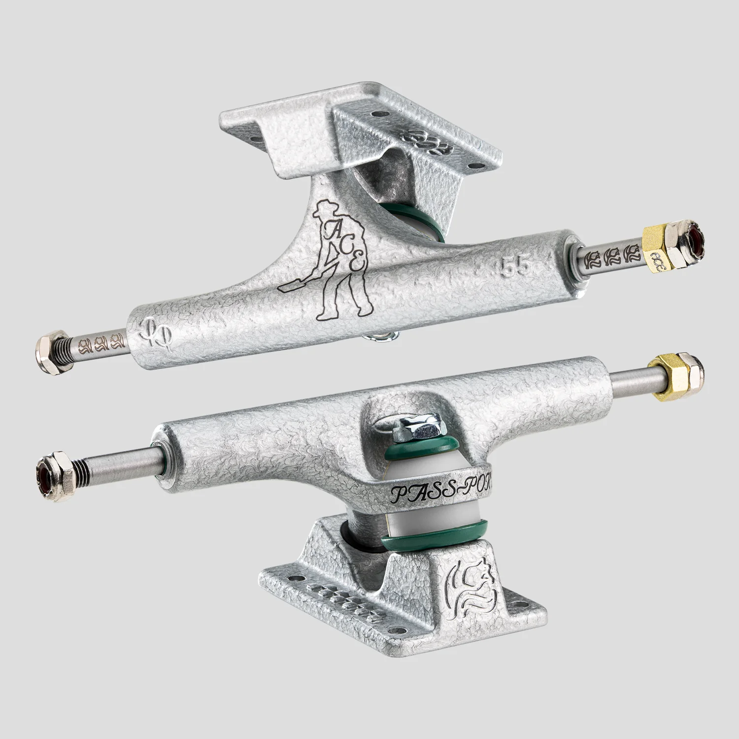 Pass~Port & Ace Trucks MFG AF1 Hollow Trucks - Hammertone