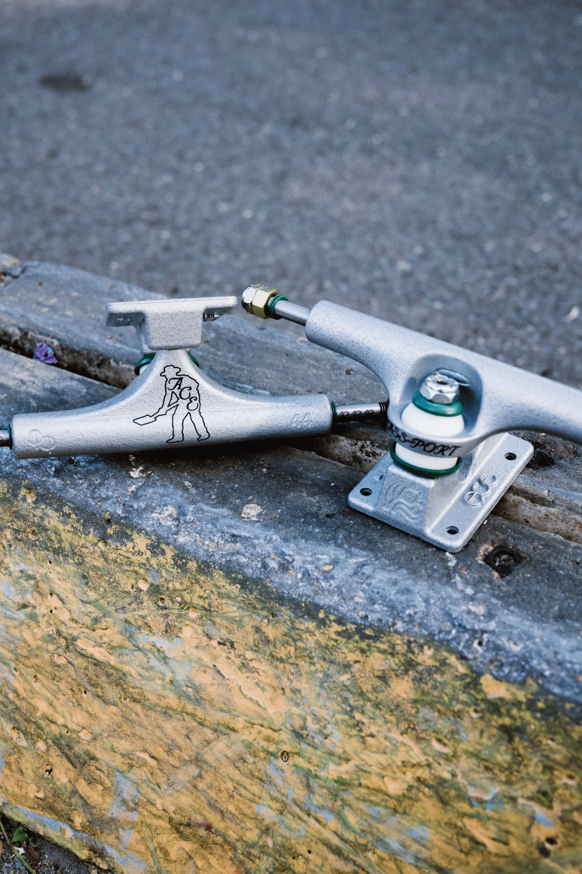 Pass~Port & Ace Trucks MFG AF1 Hollow Trucks - Hammertone