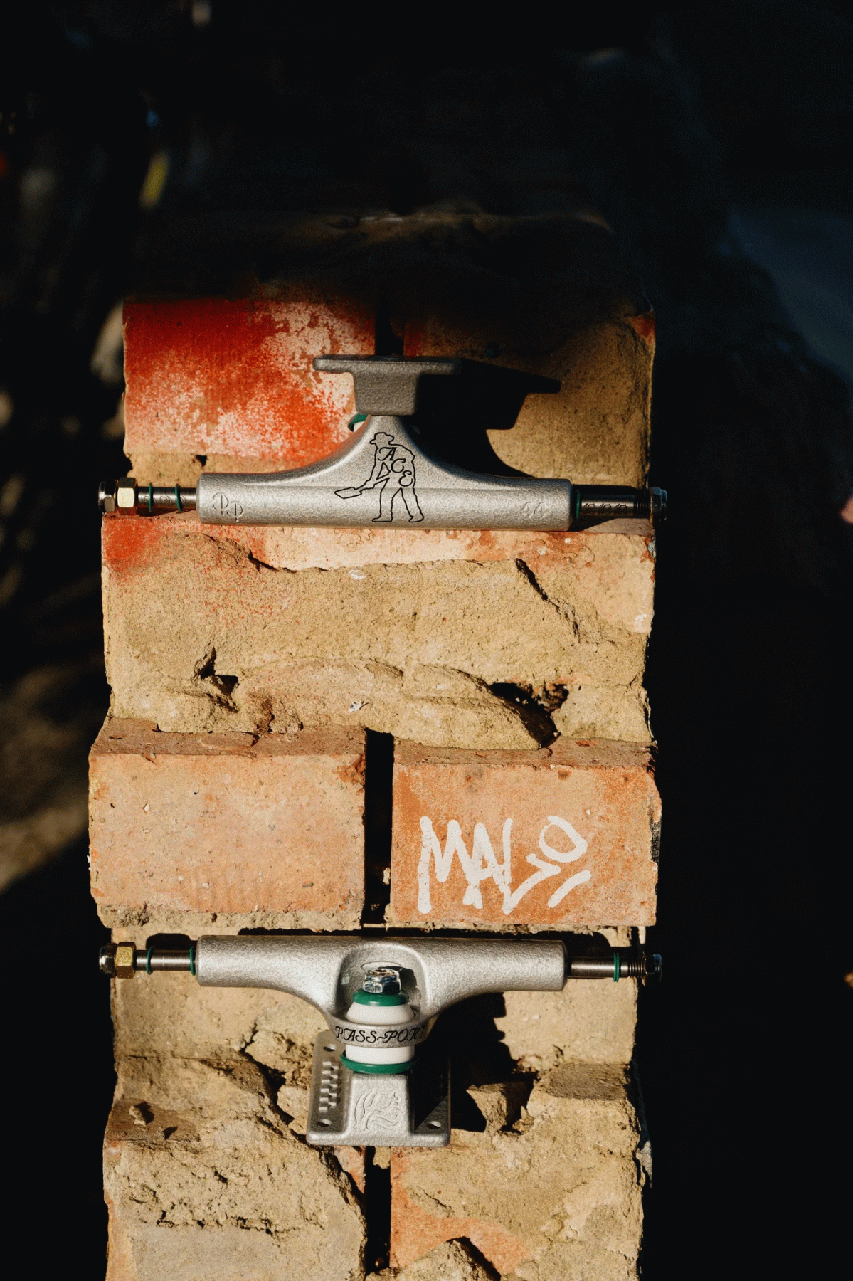 Pass~Port & Ace Trucks MFG AF1 Hollow Trucks - Hammertone