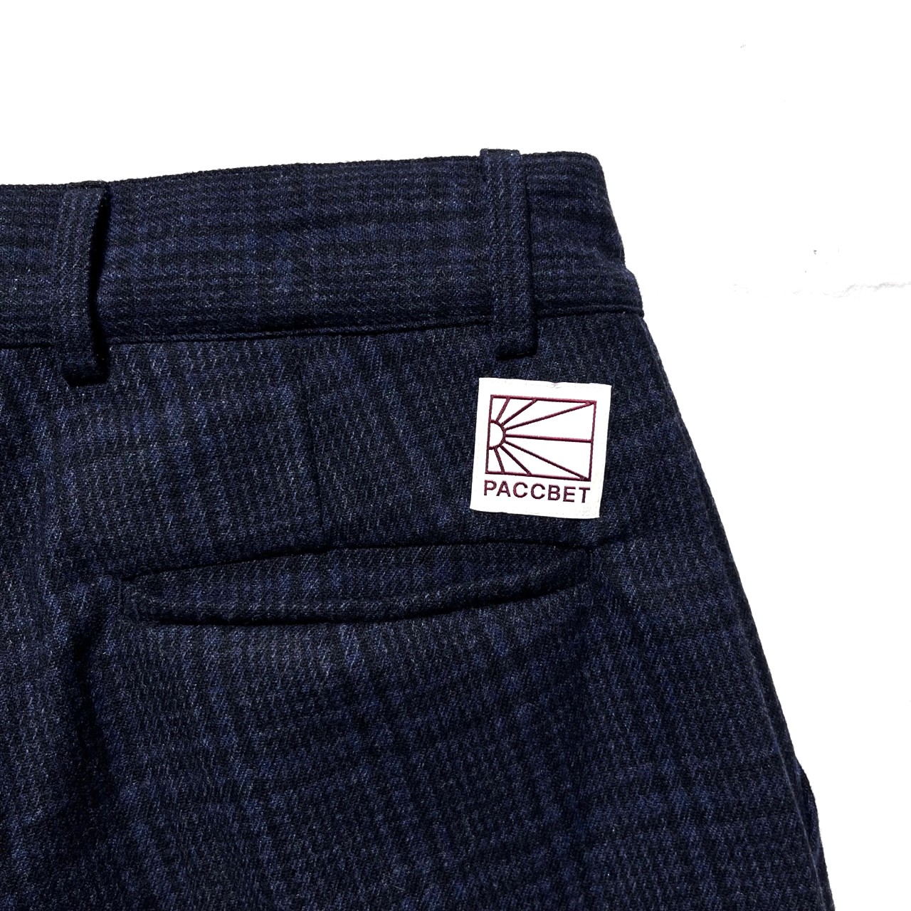 RASSVET CHECKED PLEATED TROUSERS WOVEN