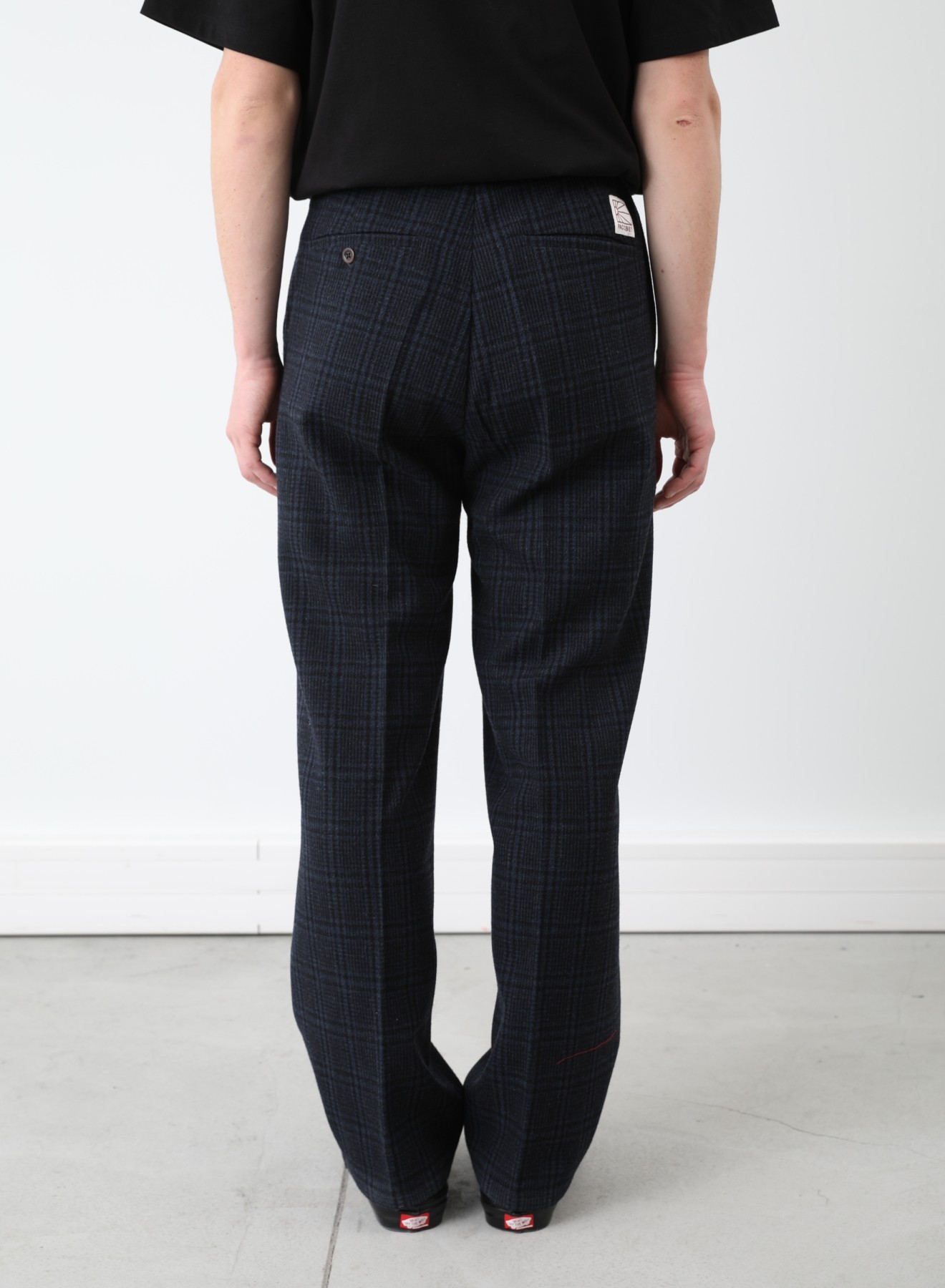 RASSVET CHECKED PLEATED TROUSERS WOVEN