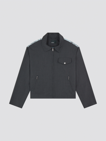RASSVET PINSTRIPE SCRIBBLE SNAP JACKET