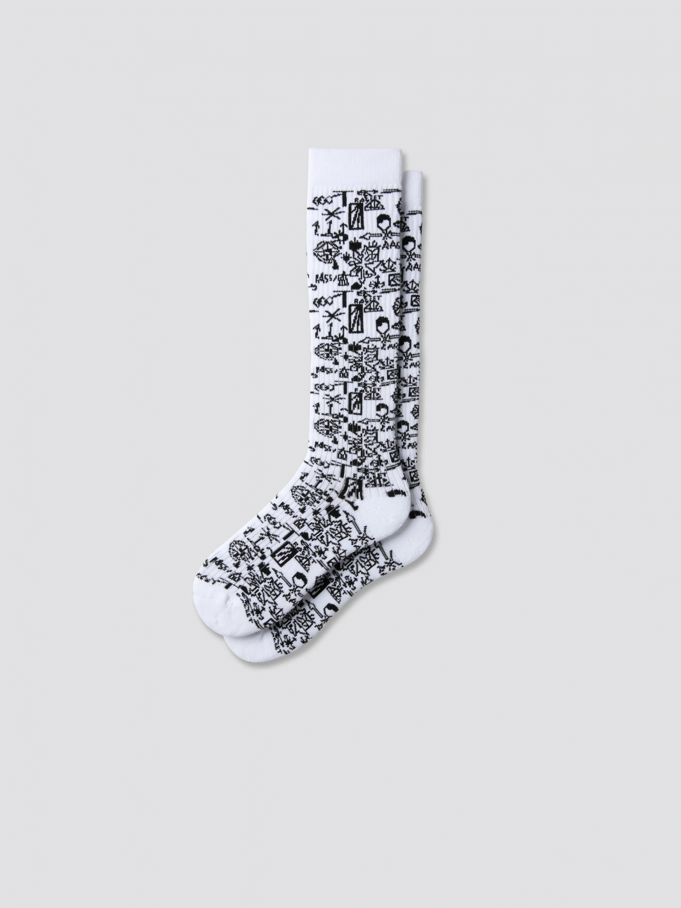 RASSVET SCRIBBLE KNEE HIGH SOCKS