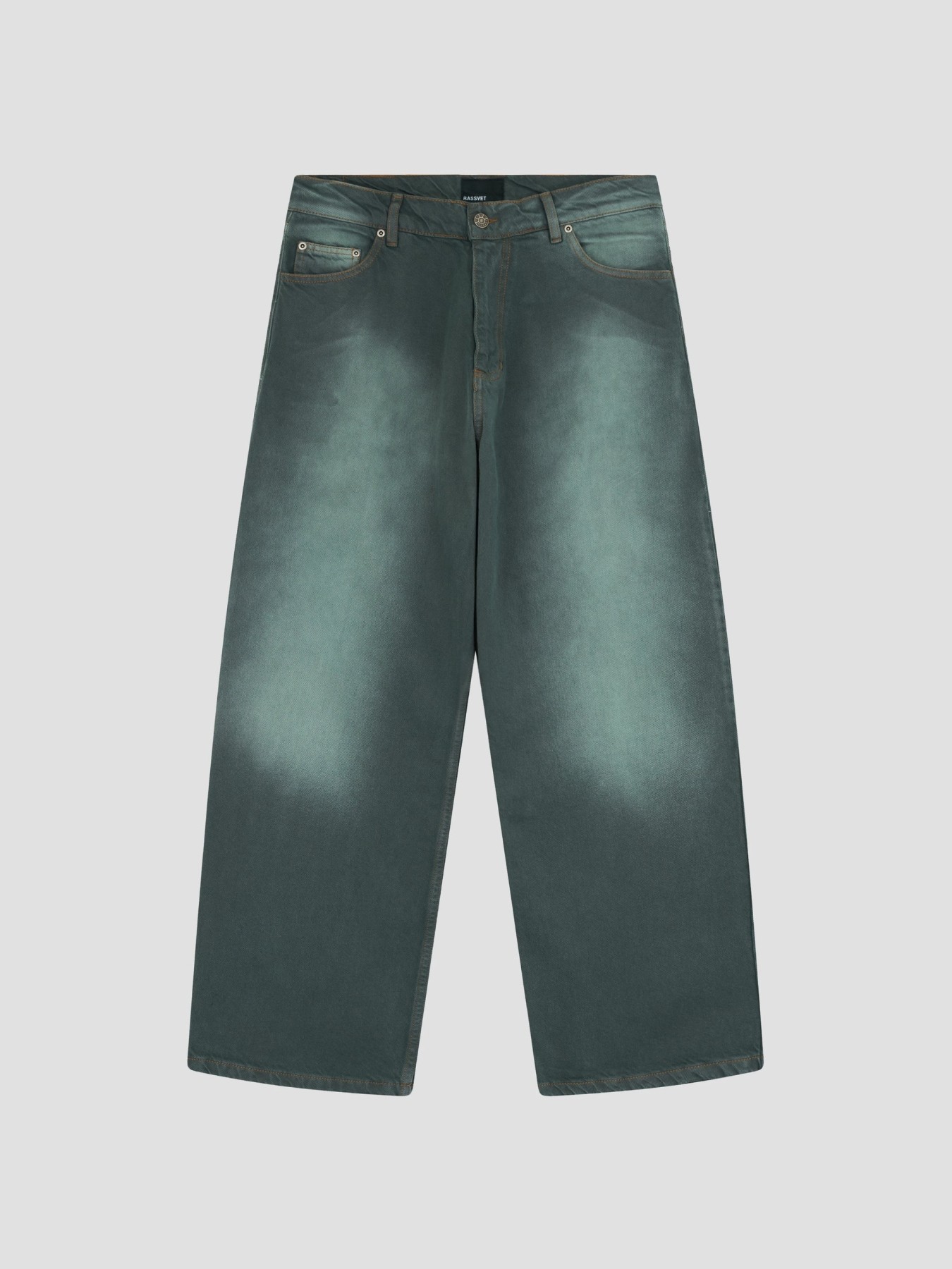 RASSVET SUN DYED BAGGY DENIM PANTS