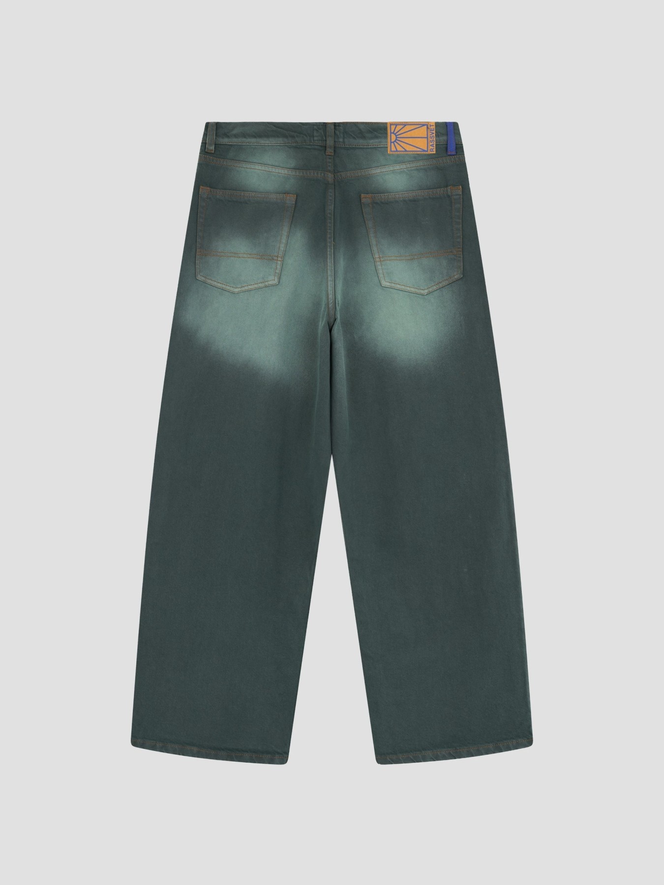 RASSVET SUN DYED BAGGY DENIM PANTS