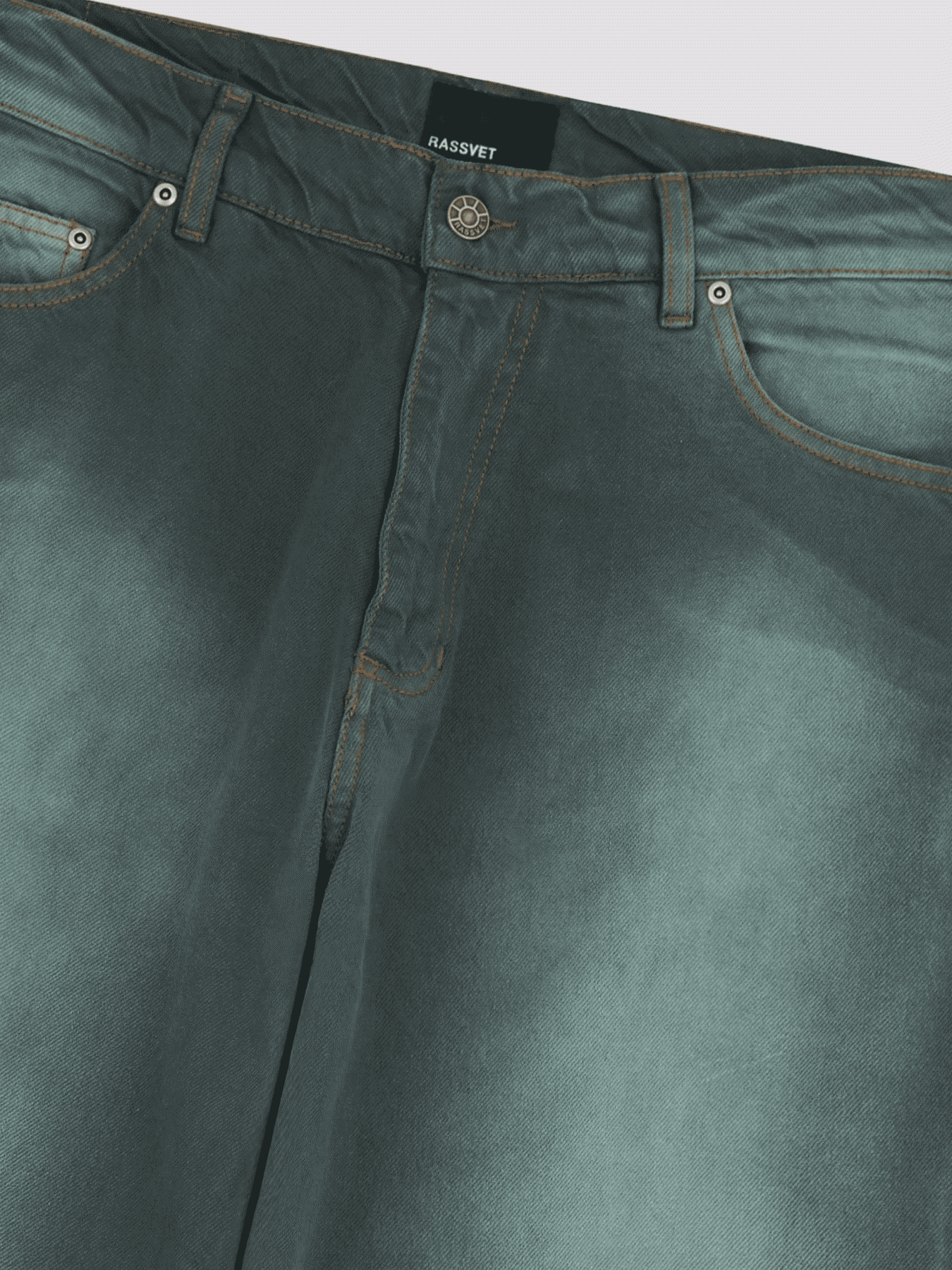 RASSVET SUN DYED BAGGY DENIM PANTS