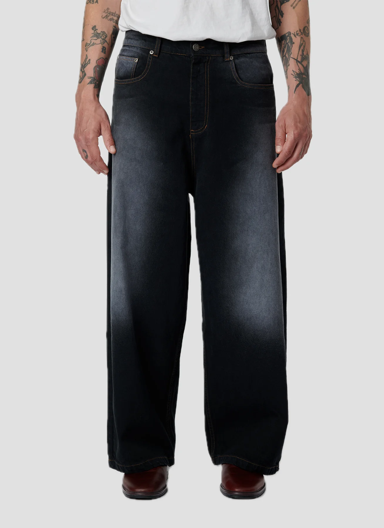RASSVET SUN DYED EXTRA BAGGY DENIM PANT