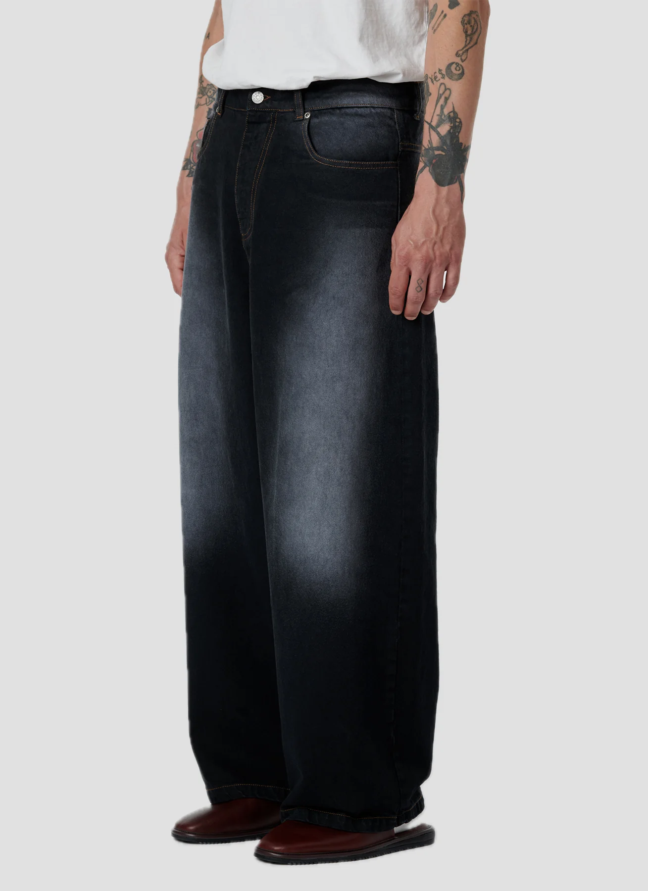 RASSVET SUN DYED EXTRA BAGGY DENIM PANT
