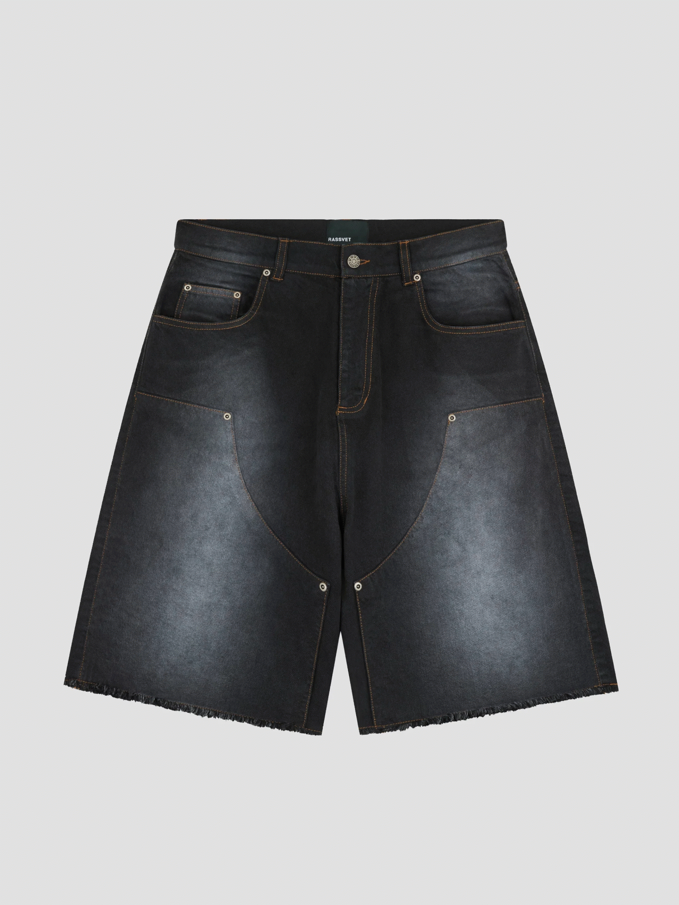 RASSVET SUN DYED BAGGY DENIM SHORTS