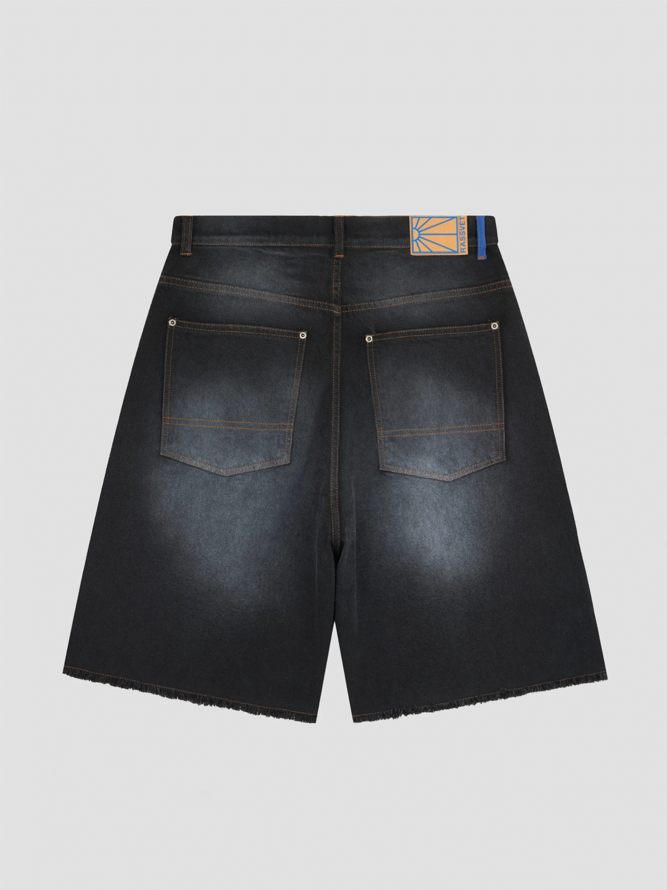RASSVET SUN DYED BAGGY DENIM SHORTS