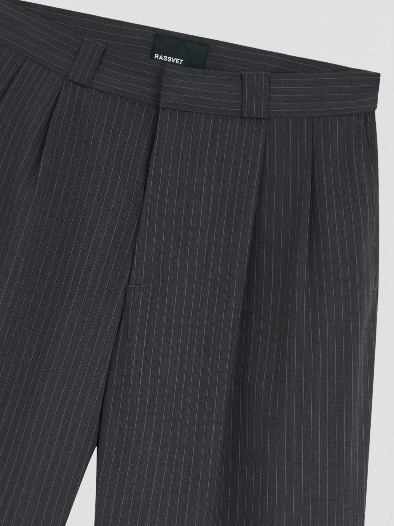 RASSVET  PIN STRIPE SLACKER CHINO PANTS