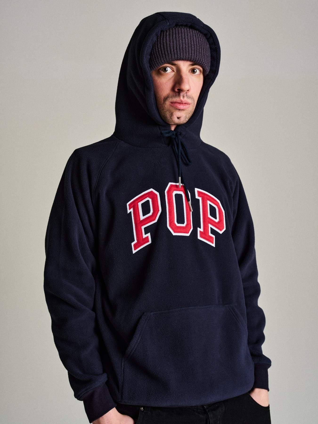 POP TRADING COMPANY ARCH HOODED SWEAT