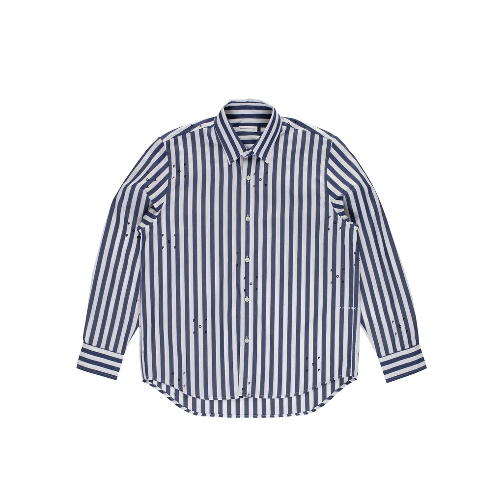 POP TRADINGCOMPANY LOGOS STRIPE SHIRT
